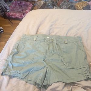 Torrid sage green utility shorts size 20